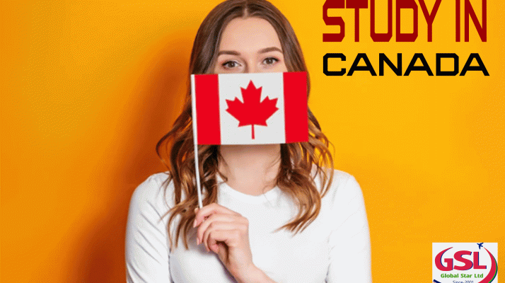 girl-student-smiling-holding-small-canada-flag-isolated-orange-background